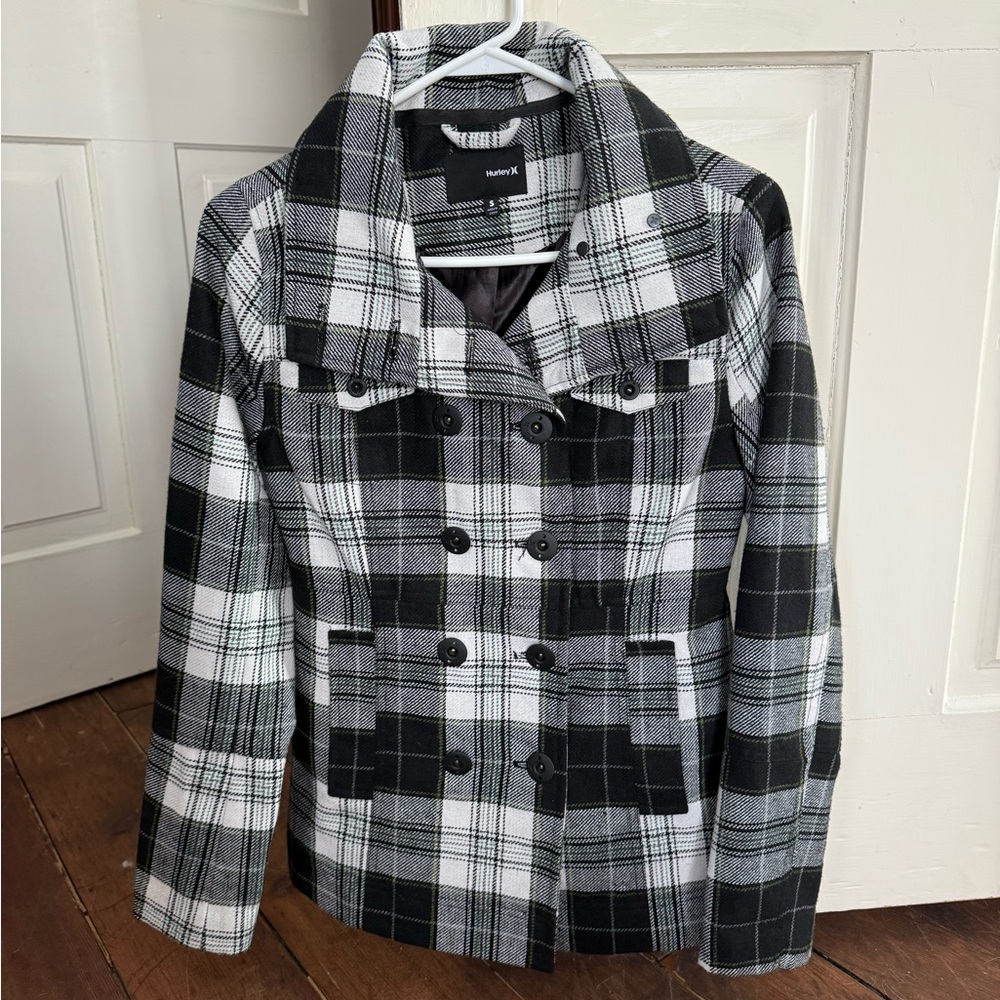 Hurley Plaid Peacoat
